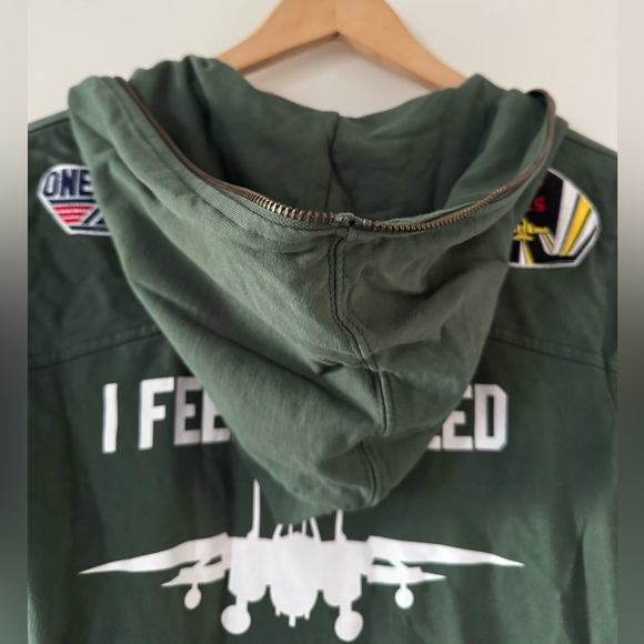 Onepiece Aviator Onesie Jungle Green jumpsuit hoodie top gun themed - Picture 10 of 14